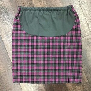 Maternity Purple Plaid Sz. S Straight Line Skirt